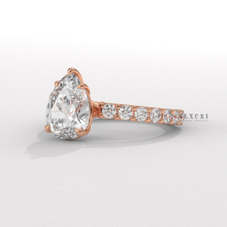 pear diamond pave band