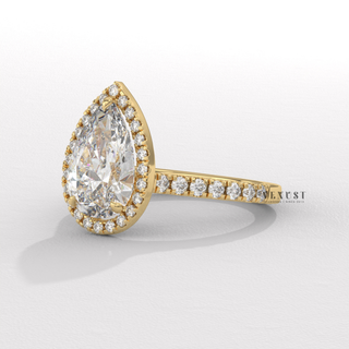 pear halo exclusive ring