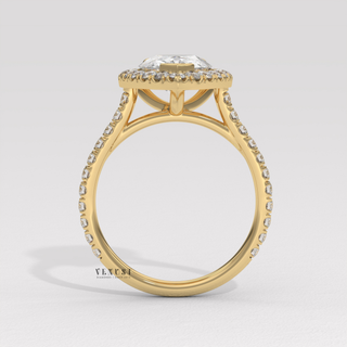 pear halo ring sparkle, pear halo proposal ring