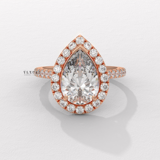pear halo anniversary ring,pear halo promise ring