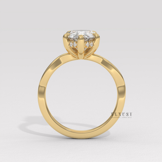pear infinity ring white gold