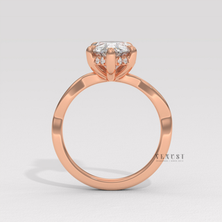 pear infinity ring yellow gold