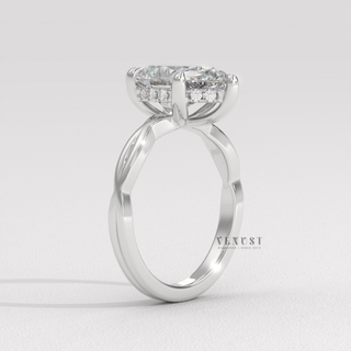 pear infinity wedding ring