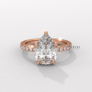 pear pave engagement ring