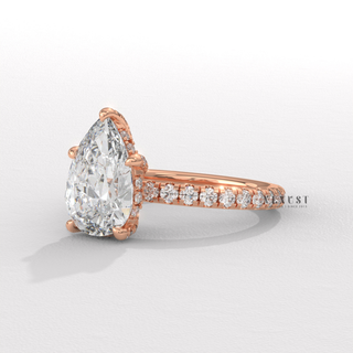 pear pave ring
