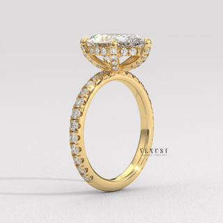 pear pave ring stack