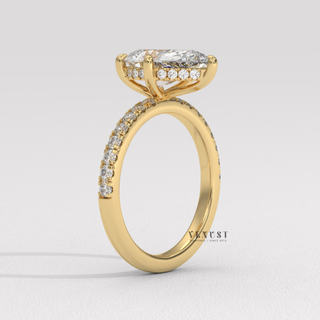 pear perfect fit pave ring