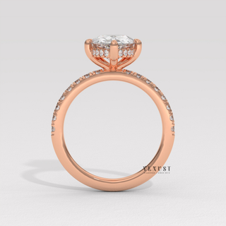 pear romantic pave ring