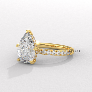 pear secure setting pave ring