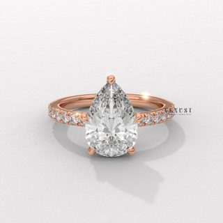 pear stunning pave ring