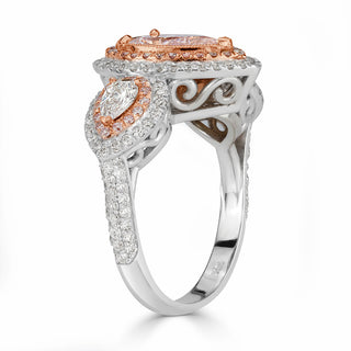 pear cut moissanite ring