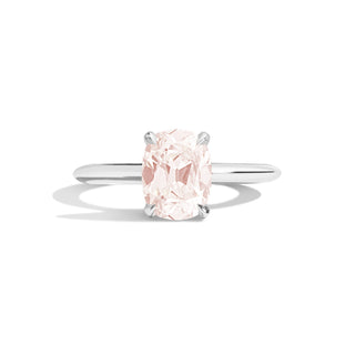 pink moissanite engagement ring