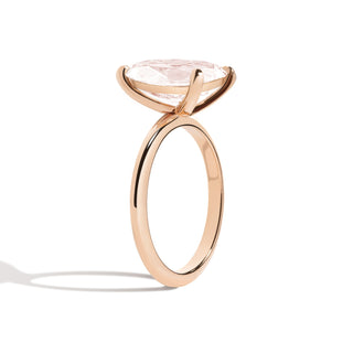 pink moissanite solitaire ring