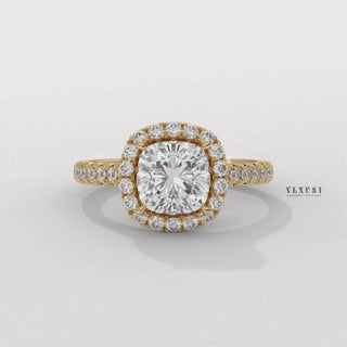 cushion halo pave engagement ring gold,cushion halo pave engagement ring for women,cushion halo pave ring luxury style