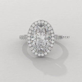 oval minimalist halo ring