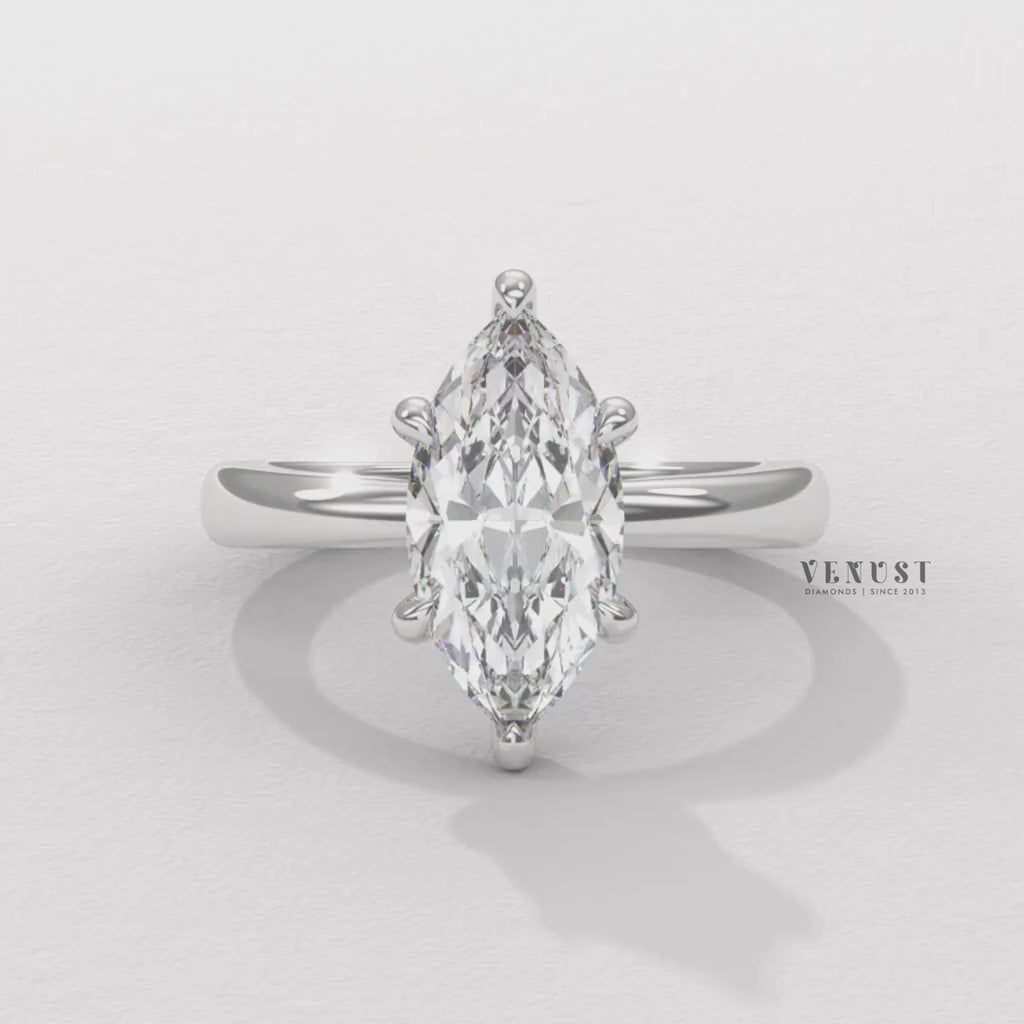 marquise solitaire diamond ring, marquise diamond solitaire engagement ring