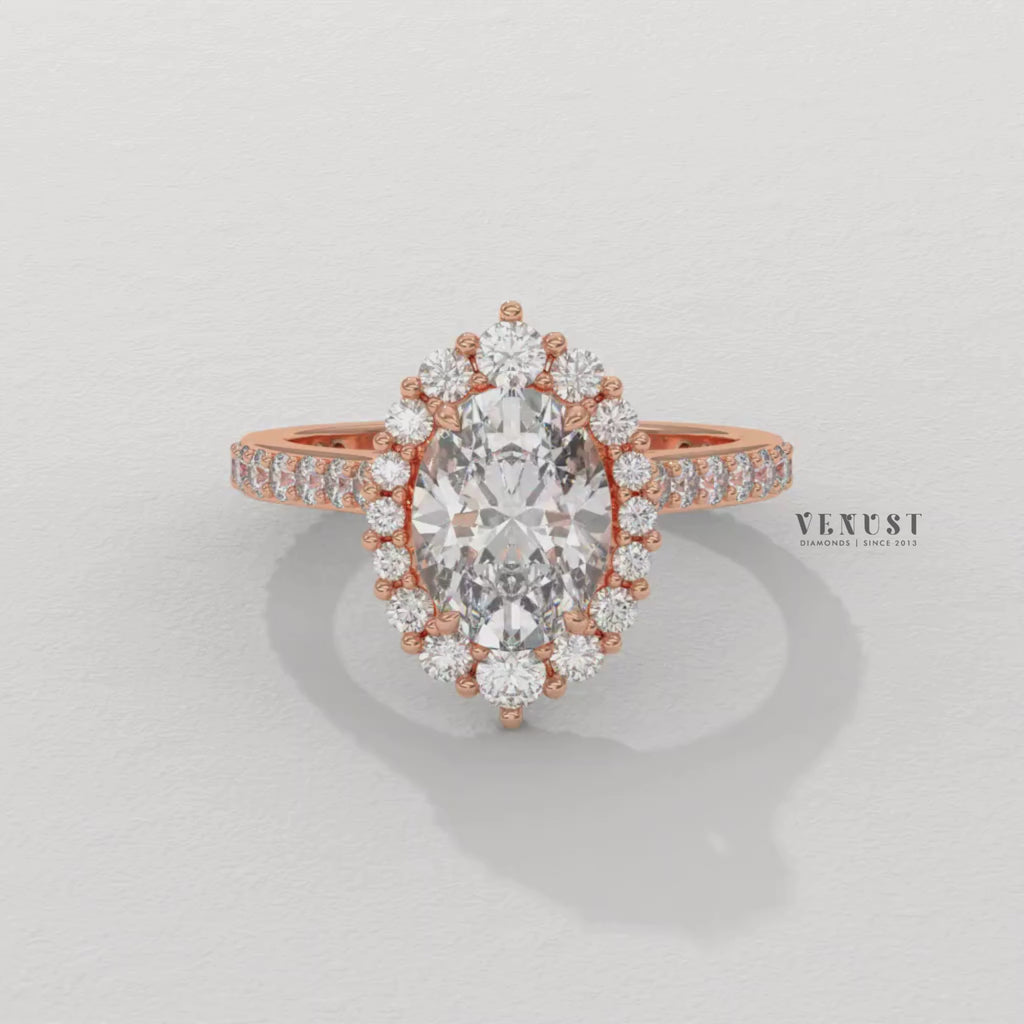 oval halo diamond ring, oval moissanite halo ring, oval engagement ring halo style, oval cut halo ring, oval pave band ring, oval halo bridal ring, oval halo wedding ring