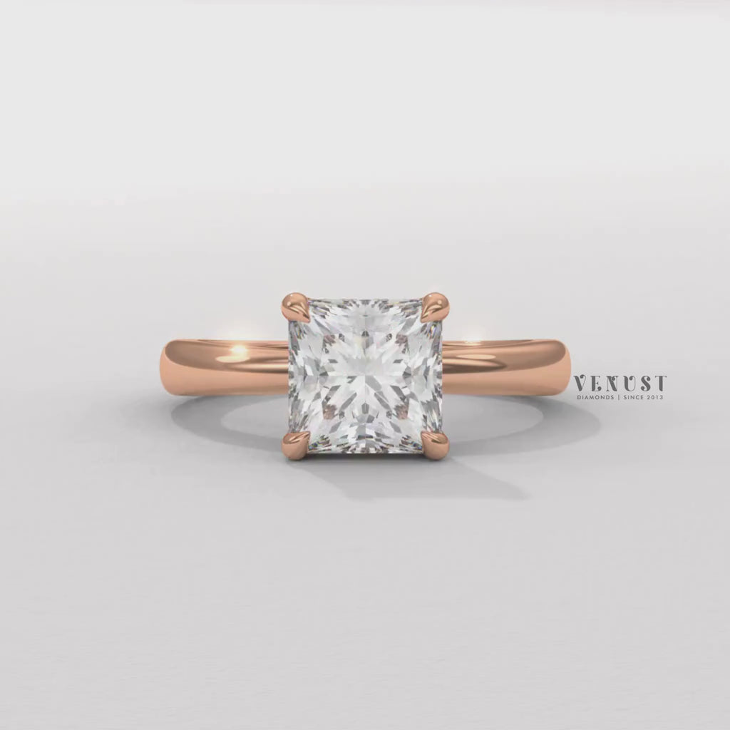 princess solitaire diamond ring, princess solitaire engagement ring, princess solitaire diamond ring, princess solitaire moissanite ring, princess solitaire engagement ring for women