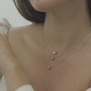 Round Cut Diamond Colleen Moissanite Necklace For Women
