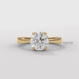 round solitaire diamond ring,round solitaire engagement ring