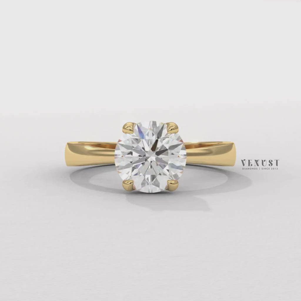 round solitaire diamond ring,round solitaire engagement ring