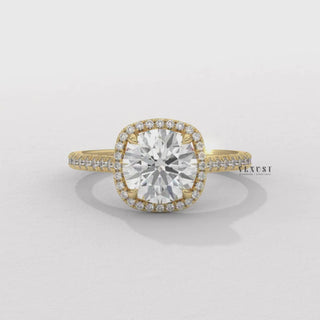 Classic Halo Engagement Ring, Diamond Engagement Ring