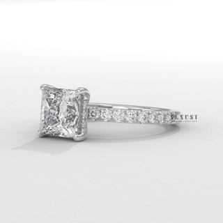 princess bezel setting ring