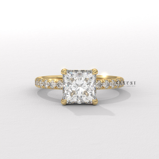 princess cut engagement ring, 