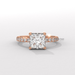 princess cut engagement ring unique