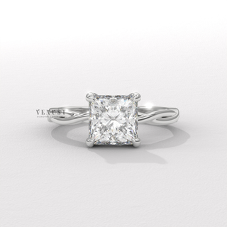 princess cut infinity engagement ring