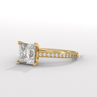 modern princess cut engagement ring