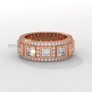 round cut diamond band