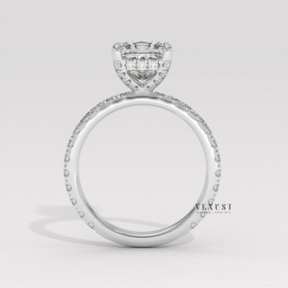 princess pave fire sparkle ring