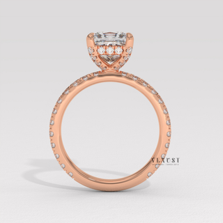 princess pave sparkling engagement ring