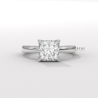 princess solitaire diamond engagement ring