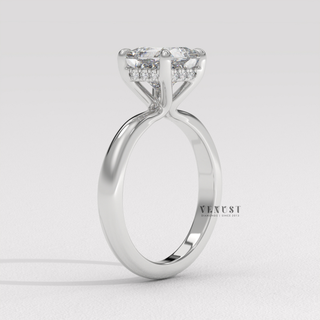 princess solitaire elegant ring