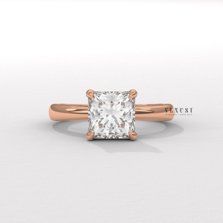 princess solitaire engagement ring
