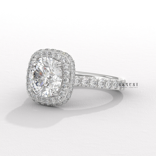 anniversary ring halo, custom halo ring