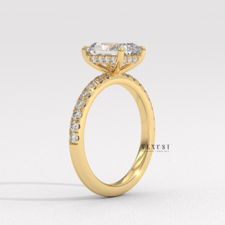radiant cut anniversary ring