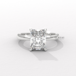 radiant cut solitaire ring