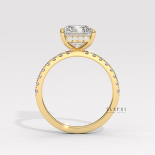 radiant pave ring for women