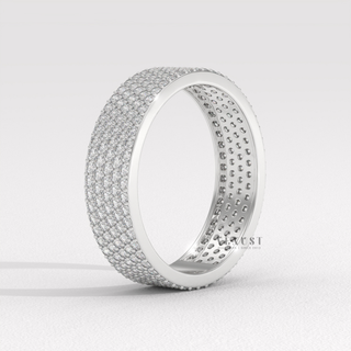 real diamond five stone anniversary band
