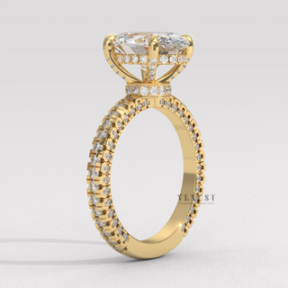 refined oval diamond engagement ring