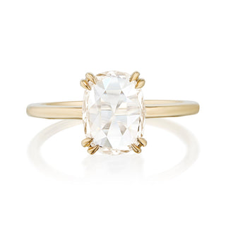 rose cut oval engagement ring