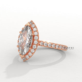 halo setting engagement ring marquise,  halo diamond ring