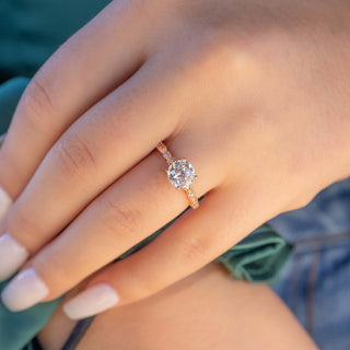 1.50CT Round Cut Solitaire Moissanite Diamond Engagement Ring