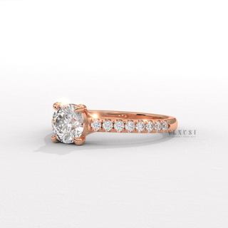 round brilliant cathedral ring
