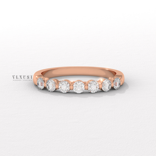 round cut half eternity band
