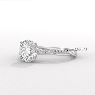 round cut infinity ring