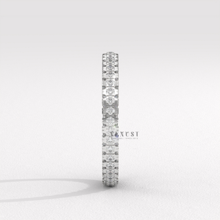 round diamond bridal band